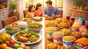 Perang Meja Makan: Melawan Gempuran Makanan Instan Demi Generasi Sehat di Tengah Gaya Hidup Modern