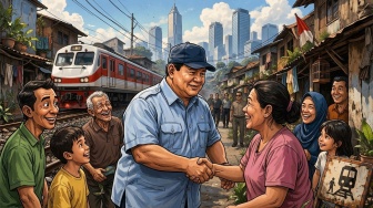 Nyamar Tanpa Lencana dan Pelat RI 1, Blusukan Prabowo di Bantaran Rel Kasih Solusi atau Pencitraan?