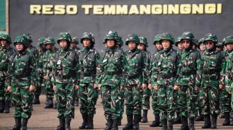 ASN dan Kepala Desa di Sulsel Latihan Militer Jadi Tentara Cadangan