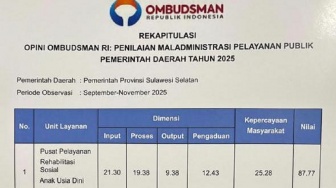 UPTD Pemprov Sulsel Dapat Predikat Kualitas Tinggi dari Ombudsman, Ini Tiga Lokus Penilaiannya