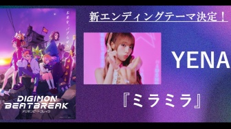 Debut Kolaborasi Anime, YENA Bawakan Lagu Ending Digimon Beatbreak