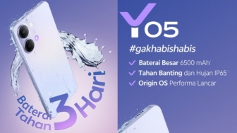 Vivo Y05: HP Rp1 Jutaan, Tahan Banting dan Baterai Tahan hingga 3 Hari