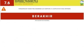 Peringatan Dini Tsunami 4 Berakhir, Warga Diminta Tenang