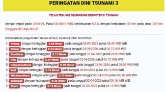 BREAKING NEWS: Peringatan Dini Tsunami 3, BMKG Minta Evakuasi Warga
