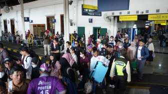 Ilustrasi mudik KAI. [Handout]