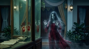 Perempuan Bergaun Merah dan Jejak di Pos Satpam