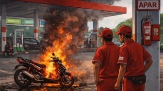 Belajar Empati dari Peristiwa Motor Terbakar di SPBU Sriwijaya, Pakai APAR Tidak Perlu Izin
