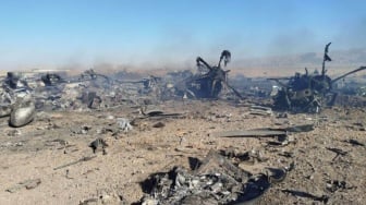 Penampakan Puing Pesawat C-130 AS yang Ditembak Jatuh Polisi Iran, Pilotnya Perempuan