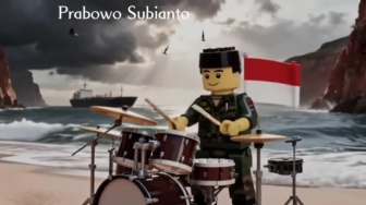 'Prabowo Subianto' Jadi Model Drummer Video Klip Perang Iran vs Amerika - Israel