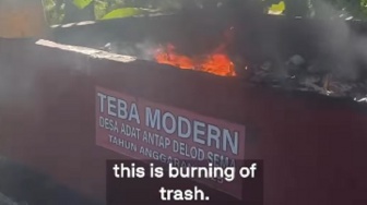 Viral Warga Bali Bakar Sampah di Teba Modern, Warganet: Denpasar on Fire