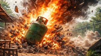 Subuh Mencekam di Bogor, Ledakan LPG Hantam Sekolah, Pagar Hancur 15 Meter