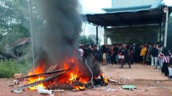 Viral Ribuan Warga Panipahan Rohil Geruduk Rumah Diduga Bandar Narkoba