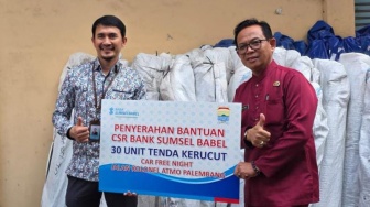 Hidupkan Car Free Night Palembang, Bank Sumsel Babel Percantik Pedestrian Atmo Lewat CSR