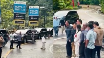 Heboh Rombongan Arteria Dahlan Berhenti dan Foto-foto di Tikungan Sitinjau Lauik