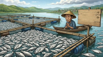 5 Ton Ikan Mati Massal di Danau Maninjau, Petani KJA Rugi Rp125 Juta