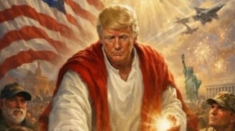 Ketika Tuhan Dihina, Klimaks Blunder Gambar Yesus Donald Trump