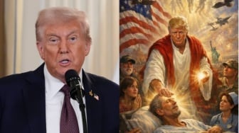 Mengapa Donald Trump Unggah Foto Dirinya Mirip Yesus?