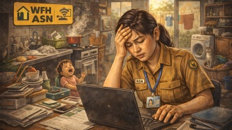Beban Ganda Wanita Saat WFH: Terjebak Laptop dan Pekerjaan Rumah Tangga