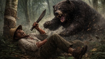 Kronologi Warga OKU Diserang Beruang saat Sadap Karet, Sempat Duel hingga Luka Parah