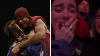 Billie Eilish Nangis Terpilih Jadi "One Less Lonely Girl" Justin Bieber di Coachella 2026