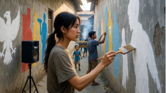 Mural untuk Kampung Kelabu