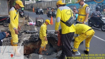 Jalan di Jagakarsa Amblas, Dinas Bina Marga DKI Ungkap Biang Keroknya