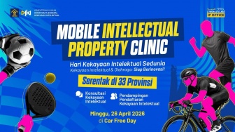Peringati Hari KI Sedunia, DJKI Gelar Layanan di Car Free Day Serentak 33 Provinsi