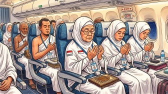 Jemaah Haji Wajib Tahu! Ini Tata Cara Salat di Pesawat
