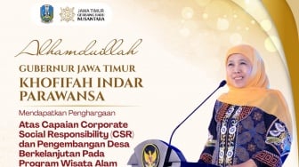 Gubernur Khofifah Terima Penghargaan CSR dan Pengembangan Desa Berkelanjutan Award 2026