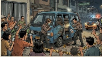 Cekcok Rebutan Lapak Mangkal, Sopir Angkot di Tanah Abang Bakar Teman Sendiri Hidup-hidup