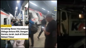 Tabrakan Hebat di Stasiun Bekasi Timur: KRL vs Argo Bromo Anggrek, Jeritan Penumpang Pecah!
