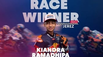 3 Fakta Kemenangan Kiandra Ramadhipa di Red Bull Rookies Cup 2026 Spanyol, Merah Putih Menyala