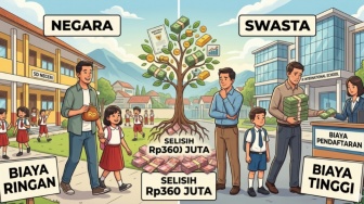 Mending Negeri atau Swasta? Viral Pria Ini Bongkar Selisih Biaya Rp360 Juta yang Bisa Jadi Aset Anak