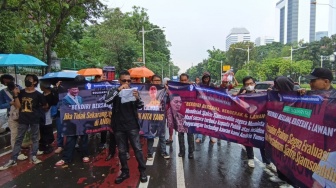 Peringati 40 Hari Kasus Andrie Yunus, Massa Desak Prabowo Evaluasi Menhan Sjafrie Sjamsoeddin