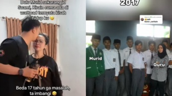 Bukan Fiksi, Viral Ibu Guru Menikah dengan Bekas Muridnya Sendiri