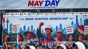 Perayaan Hari Buruh di Monas bersama Presiden Prabowo