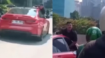 Aksi Berbahaya Pria Bergelantungan di Kap Mobil Viral, Lisa Mariana Sebut Ada Konflik Asmara