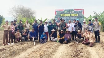 Dukung Asta Cita Prabowo, TNI dan Masyarakat Tanami Jagung Lahan 2 Hektare di Cibeber