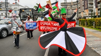 Aksi Seni untuk Palestina Warnai Peringatan 78 Tahun Nakba di Bandung