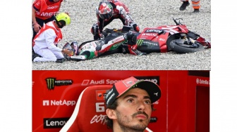 Kesaksian Horor Bagnaia usai Crash Zarco di MotoGP Catalunya: Kakinya Hancur, Nyangkut di Motor