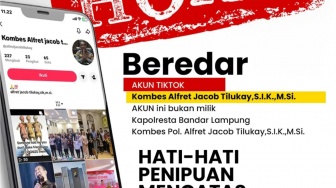 Waspada Penipuan! Nama Kapolresta Bandar Lampung Dicatut di TikTok