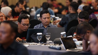 Suasana saat sesi konferensi "Peluang & Tantangan Media Lokal di Jawa Tengah" dalam gelaran Jateng Media Summit 2026 di Semarang, Jawa Tengah, Kamis (21/5/2026). [Dok Jateng Media Summit] 