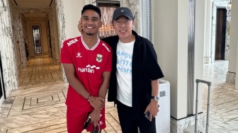 Momen Hangat Pertemuan Marselino Ferdinan dan Shin Tae-yong Jelang TC Timnas Indonesia