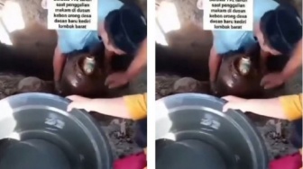 Warga Lombok Temukan Harta Karun Keramik Kuno Saat Bongkar Makam, Videonya Viral