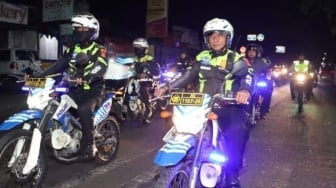 Polisi Denpasar Gelar Patroli Besar Cegah Kejahatan Jalanan