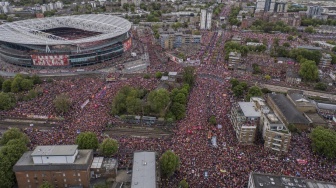 Dihadiri 1,5 Juta Orang, Parade Juara Arsenal Pecahkan Rekor Liga Inggris