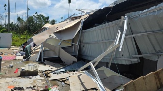 58 Huntara di Aceh Utara Rusak Dihantam Angin Kencang