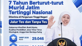 7 Tahun Beruntun Murid Jatim Diterima di PTN Tanpa Tes, Gubernur Khofifah: Bukti Kualitas Pendidikan