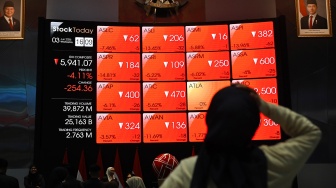 Layar Merah Bursa, IHSG Ambles Lebih dari 4 Persen