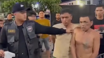 Tampang 2 Pria Garang di Tembung yang Tendang Wanita Hamil Ditangkap Polisi